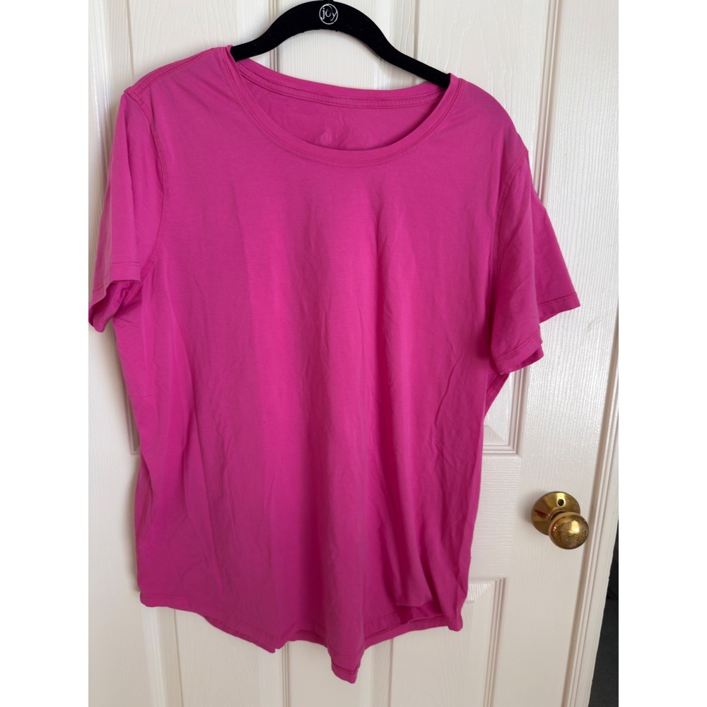 Short Sleeve T-Shirt Hot Pink Size 10 Relaxed Fit NWOT